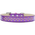 Unconditional Love Sprinkles Ice Cream Yellow Crystals Dog Collar, Purple - Size 20 UN2453668